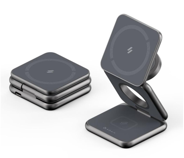 ADAM elements Mag 3 Magnetic 3-in-1 Foldable Travel Charging Station AEAACADMAG3OGGY - 1181819 - zdjęcie